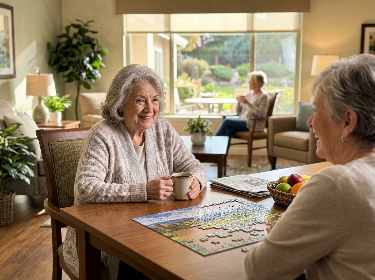 Independent living common area at Solana Senior Living